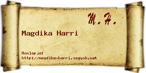 Magdika Harri névjegykártya